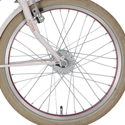 Alpina voorwiel 20 naafdynamo j20 copper zink spk