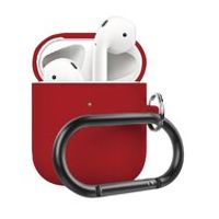 AirPods 1/2 hoesje siliconen chargebox Series - soft case - rood - UV bescherming - thumbnail