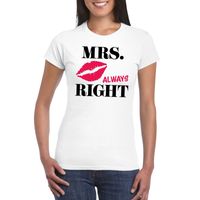 Mrs. Always Right t-shirt wit dames - thumbnail