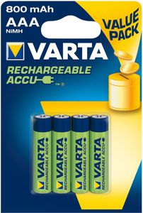 Varta AAA batterijen oplaadbaar - 800mAh - 4 stuks