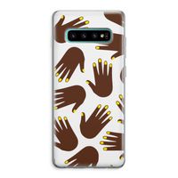 Hands dark: Samsung Galaxy S10 Plus Transparant Hoesje