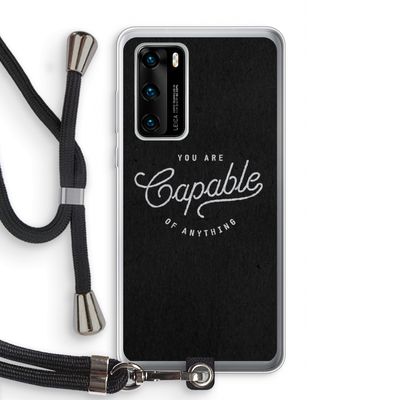 Capable: Huawei P40 Transparant Hoesje met koord