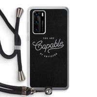 Capable: Huawei P40 Transparant Hoesje met koord
