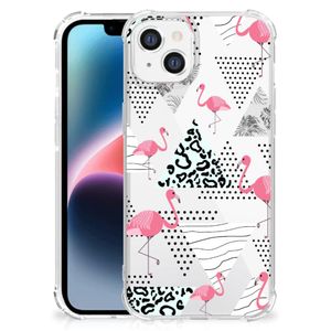 Apple iPhone 14 Plus Case Anti-shock Flamingo Triangle