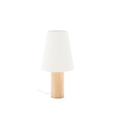 Kave Home Tafellamp 'Marga' Rubberhout, 50cm, kleur Naturel