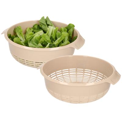 Plasticforte Vergiet - 2x - kunststof - taupe - 29 x 9 cm - keukenvergiet