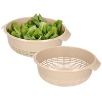 Plasticforte Vergiet - 2x - kunststof - taupe - 29 x 9 cm - keukenvergiet