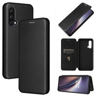 OnePlus Nord CE 5G Flip Case - Koolstofvezel - Zwart - thumbnail