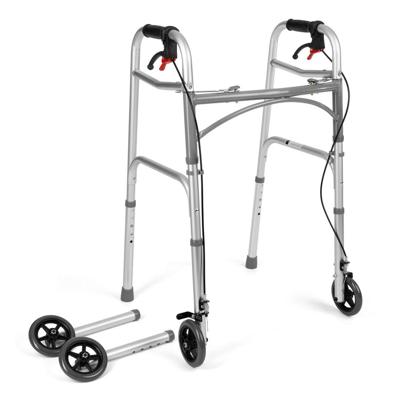 Vierwielige rolstoel met remmen TIMAGO JMC-C 3223 Zilver