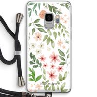 Botanical sweet flower heaven: Samsung Galaxy S9 Transparant Hoesje met koord