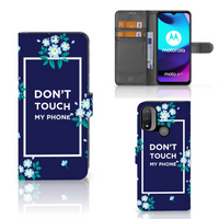 Motorola Moto E20 | E30 | E40 Portemonnee Hoesje Flowers Blue DTMP