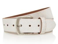 Timbelt Leren Riem 4 cm Crack Wit