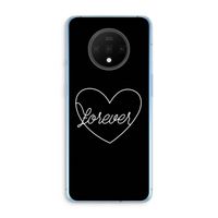 Forever heart black: OnePlus 7T Transparant Hoesje