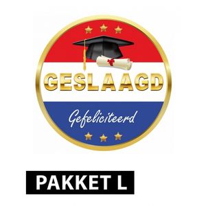 Geslaagd thema versiering pakket groot