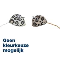 Trixie pluche muis panterprint met kattenkruid / catnip assorti