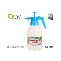 Plantenspuit met hoge druk sproeier/vernevelaar - kunststof - 1.5 liter - blauw/wit - 30 cm