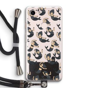 Zeemeermin: Pixel 3 Transparant Hoesje met koord