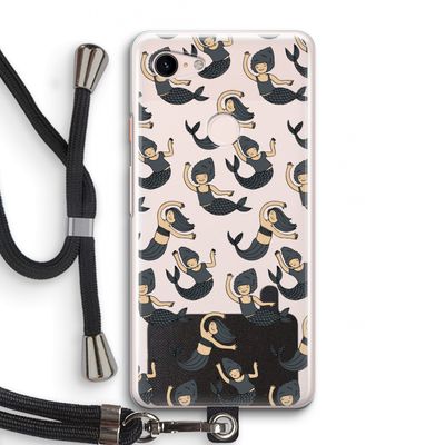 Zeemeermin: Pixel 3 Transparant Hoesje met koord