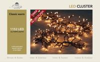 Classic cluster flash 1152led/6.9m met 96l flashing - 4m aanloopsnoer zwart -bi-bui- trafo timer 8/16u - Annas collection