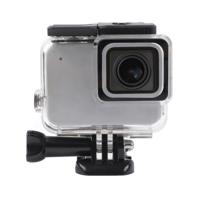 Voor GoPro HERO7 wit/Silver skelet behuizing zijkant holle beschermhoes met gesp Basic Mount & schroef (transparant)