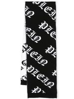 Philipp Plein Gothic Plein intarsia-knit scarf - Noir - thumbnail