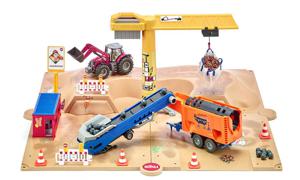 Siku Bouwput incl. -tractor met schaal 1:50 metaal/kunststof incl. uitgebreide accessoires veel speelfuncties veelkleurig