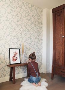 Behang Autumn Leaves Rol Blue