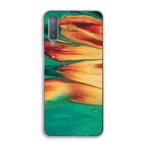 Green Inferno: Samsung Galaxy A7 (2018) Transparant Hoesje