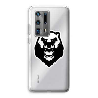 Angry Bear (white): Huawei P40 Pro Plus Transparant Hoesje