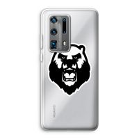 Angry Bear (white): Huawei P40 Pro Plus Transparant Hoesje