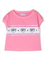 Chiara Ferragni Kids t-shirt en coton à logo imprimé - Rose - thumbnail