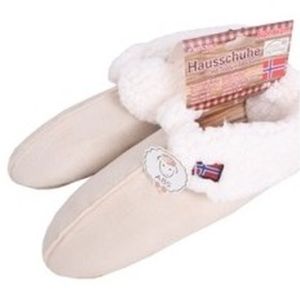 Gevoerde pantoffels/sloffen beige voor heren 43-46  -