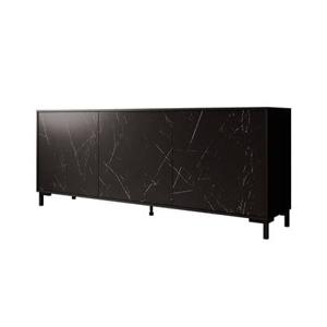 Meubella Dressoir Masimo - Zwart Mamer - 200 cm