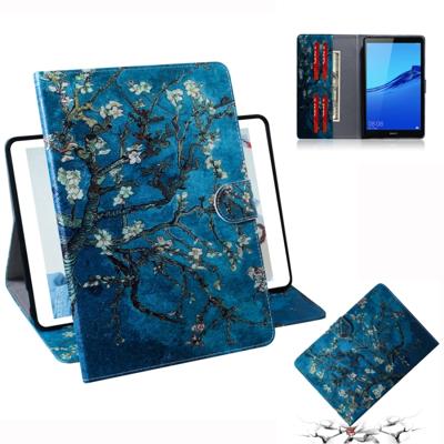 Abrikoos bloesem patroon horizontale Flip lederen case voor Huawei MediaPad M5 Lite 8/Honor tab 5 met houder & Card slot & portemonnee