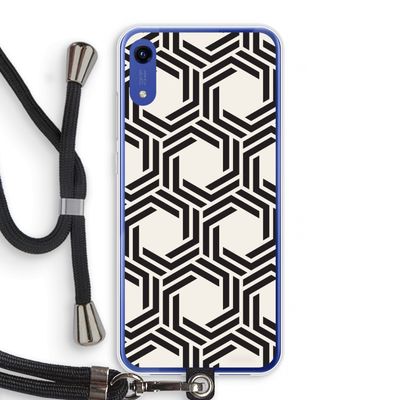 Geometrisch patroon: Honor Play 8A Transparant Hoesje met koord