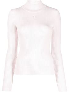 Courrèges pull Reedition en maille nervurée - Rose