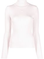 Courrèges pull Reedition en maille nervurée - Rose