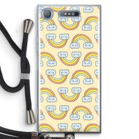 Regenboog: Sony Xperia XZ1 Transparant Hoesje met koord