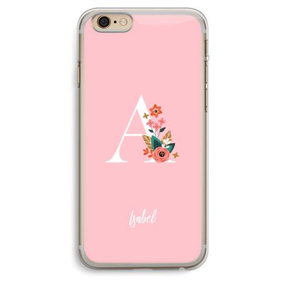 Pink Bouquet: iPhone 6 Plus / 6S Plus Transparant Hoesje