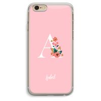 Pink Bouquet: iPhone 6 Plus / 6S Plus Transparant Hoesje