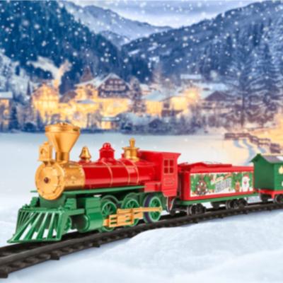Xmas-train, Incl. rail circuit, steam locomotive, tender, wa
