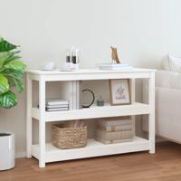 Wandtafel 110x40x74 cm massief grenenhout wit Wandtafel 110x40x74 cm massief grenenhout wit