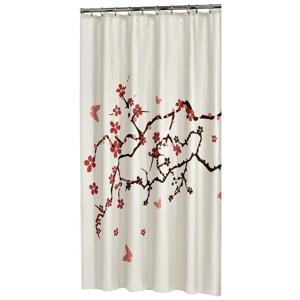 Sealskin Blossom Douchegordijn Polyester 180x200 cm Rood 233451359