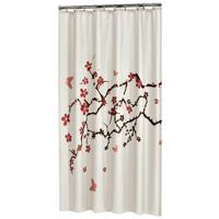 Sealskin Blossom Douchegordijn Polyester 180x200 cm Rood 233451359