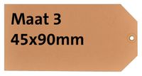 Label karton nr3 200gr 45x90mm chamois 1000stuks