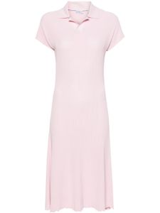 Burberry robe longue à col polo - Rose