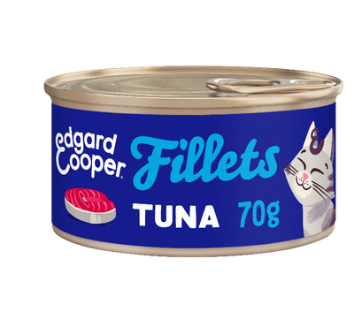 Edgard & Cooper graanvrij tonijnfilets kat natvoer blikje 70gr