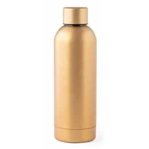 Thermosfles/Isoleerkan - RVS - 800 ml - goudkleurig metallic