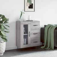 Dressoir 69,5x34x90 cm bewerkt hout grijs sonoma eikenkleurig