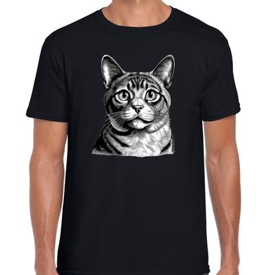 Cadeau/verkleed T-shirt heren - zwart - Munchkin kat/poes - kattenliefhebber